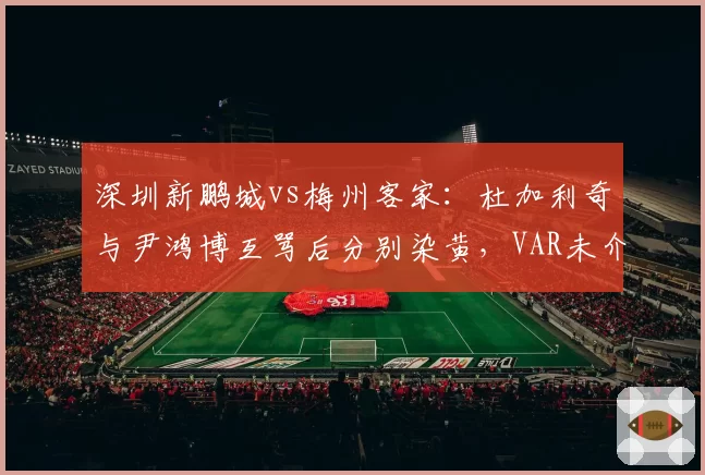 深圳新鹏城vs梅州客家：杜加利奇与尹鸿博互骂后分别染黄，VAR未介入冲突全过程