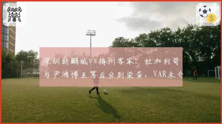 深圳新鹏城vs梅州客家:杜加利奇与尹鸿博互骂后分别染黄,VAR未介入冲突全过程